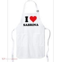 I Heart Sabrina First Name I Love Personalized Stuff Apron thumb 0