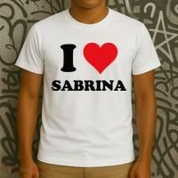I Heart Sabrina First Name I Love Personalized Stuff T-Shirt thumb 3