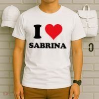 I Heart Sabrina First Name I Love Personalized Stuff T-Shirt thumb 6