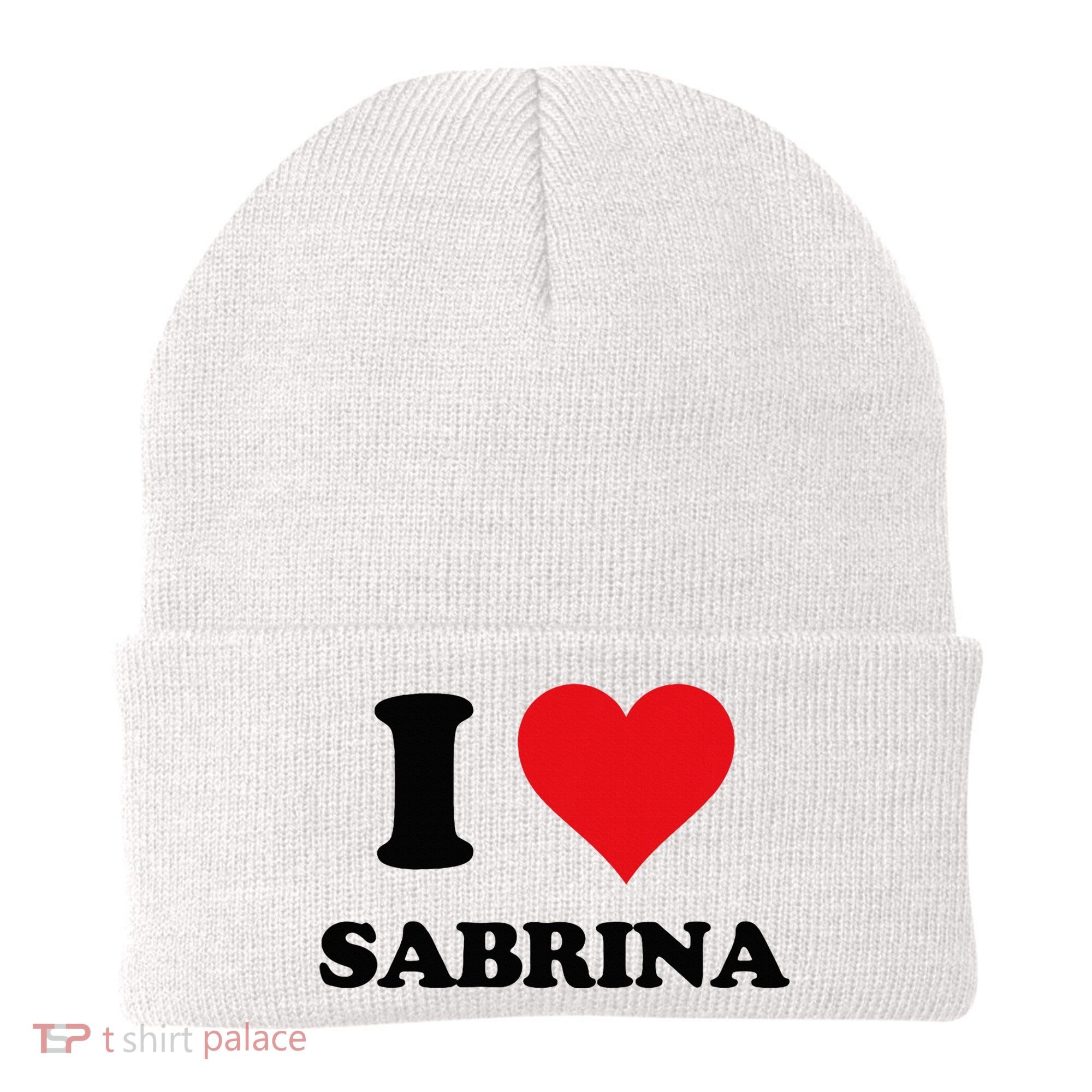 I Heart Sabrina First Name I Love Personalized Stuff Beanie