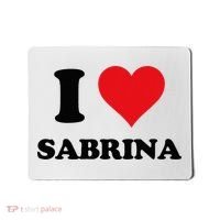 I Heart Sabrina First Name I Love Personalized Stuff Mousepad thumb 0