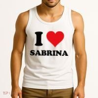 I Heart Sabrina First Name I Love Personalized Stuff Tank Top thumb 3