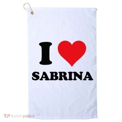 I Heart Sabrina First Name I Love Personalized Stuff Golf Towel