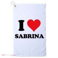 I Heart Sabrina First Name I Love Personalized Stuff Golf Towel thumb 0