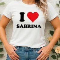 I Heart Sabrina First Name I Love Personalized Stuff Women's T-Shirt thumb 2