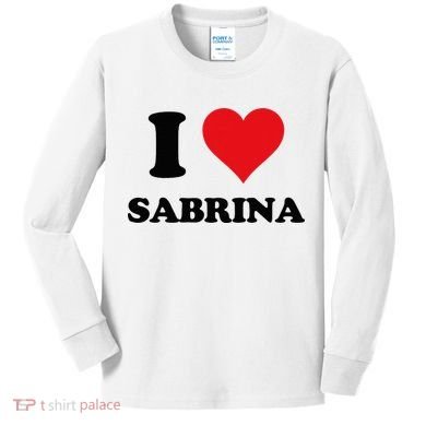 I Heart Sabrina First Name I Love Personalized Stuff Kids Long Sleeve Shirt