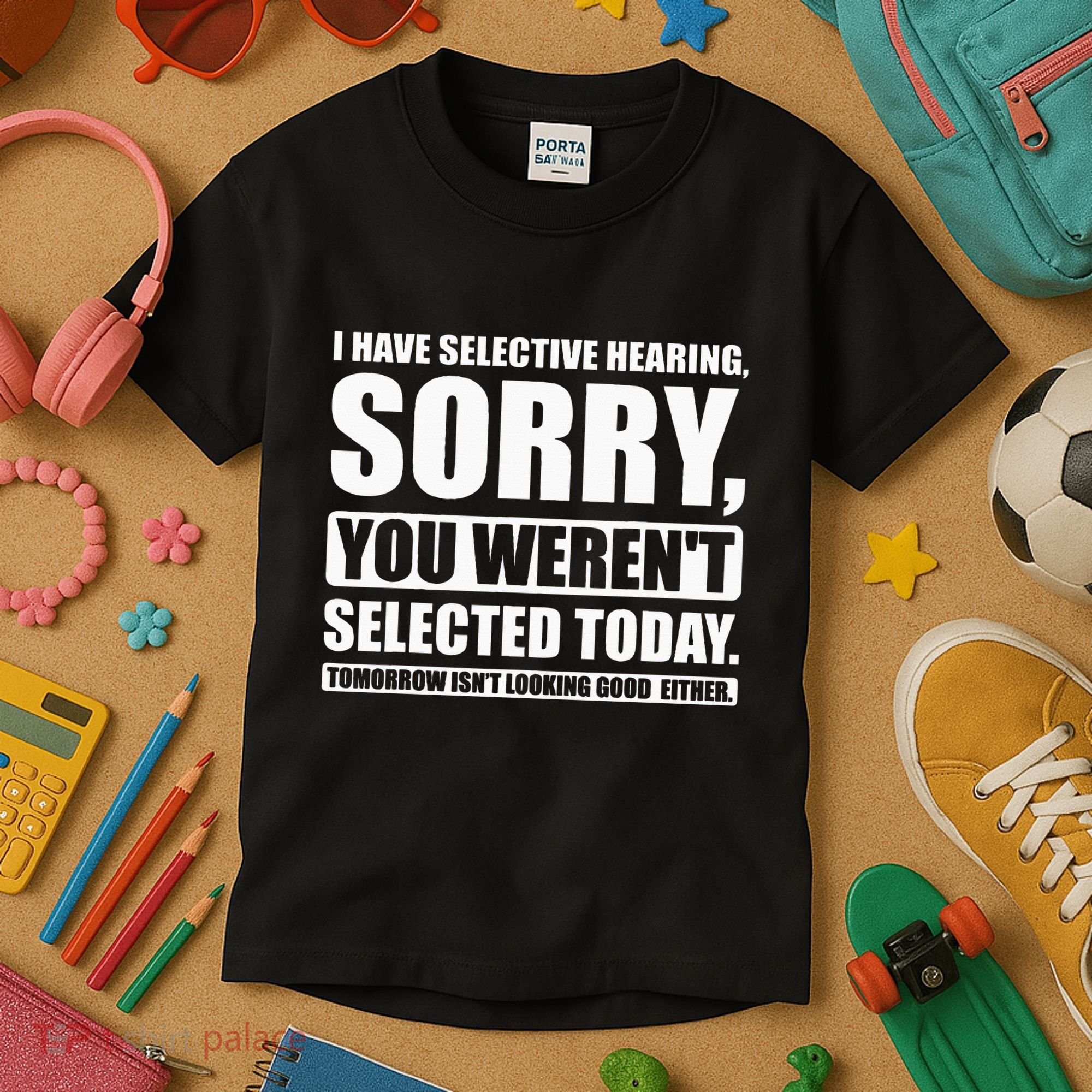 I Have Selective Hearing You WerenT Selected Today Kids T-Shirt