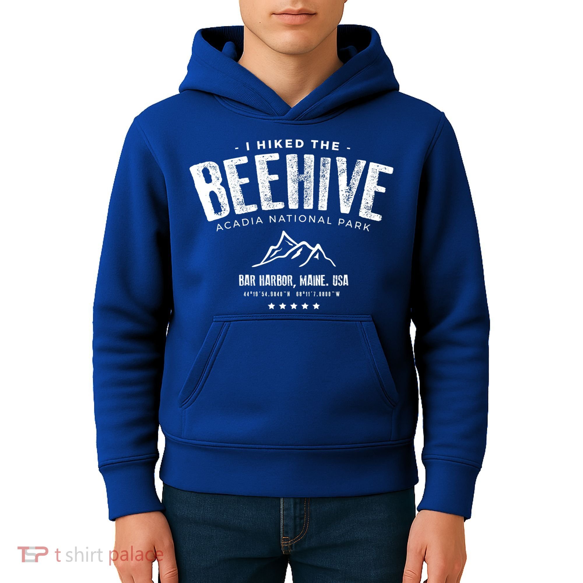 I Hiked The Beehive Trail Acadia National Park Gift Kids Hoodie