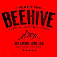 I Hiked The Beehive Trail Acadia National Park Gift Santa Hat thumb 1