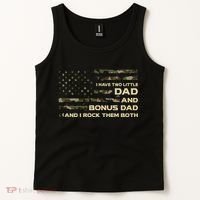 I Have Two Titles Dad And Bonus Dad Military Camo Flag Tank Top thumb 2