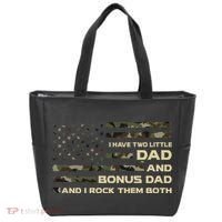 I Have Two Titles Dad And Bonus Dad Military Camo Flag Tote Bag thumb 0