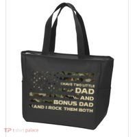 I Have Two Titles Dad And Bonus Dad Military Camo Flag Tote Bag thumb 3