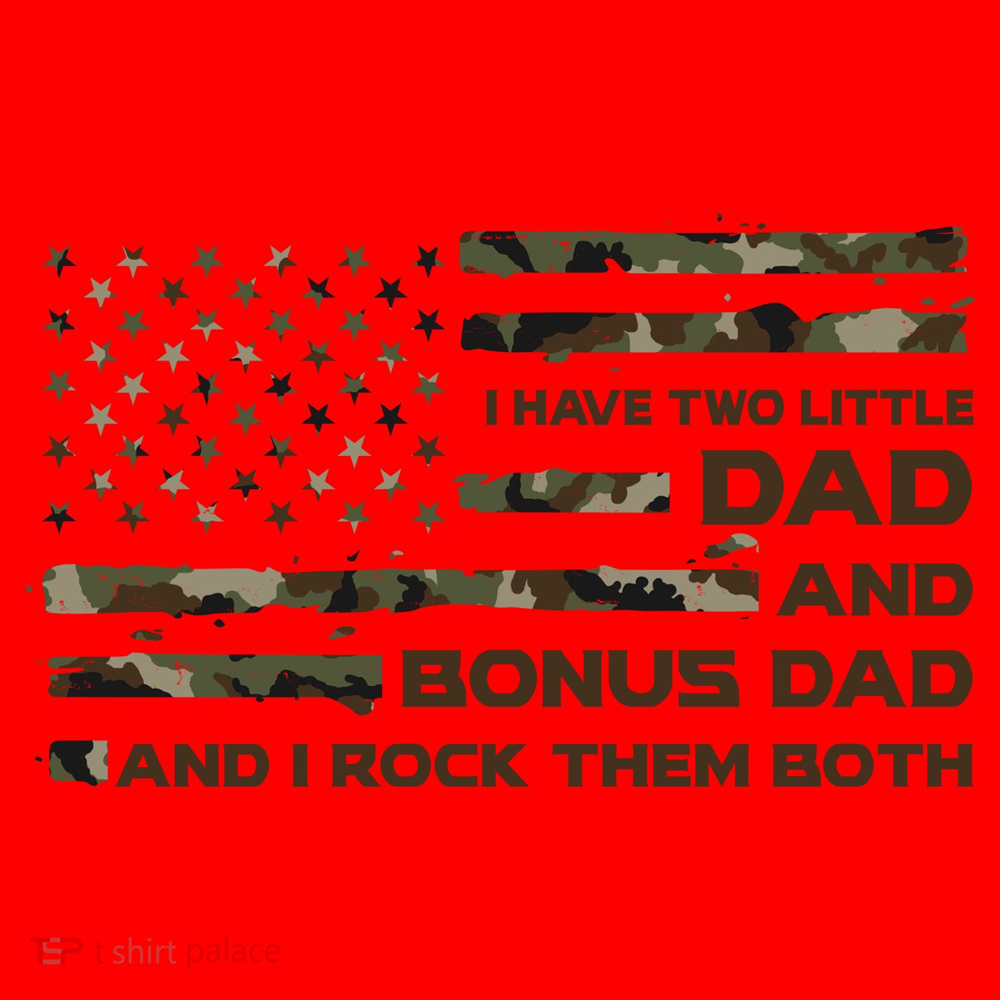 I Have Two Titles Dad And Bonus Dad Military Camo Flag Santa Hat