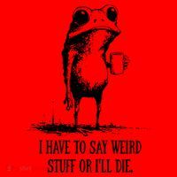 I Have To Say Weird Stuff Or I'll Die Frog Meme Santa Hat thumb 1