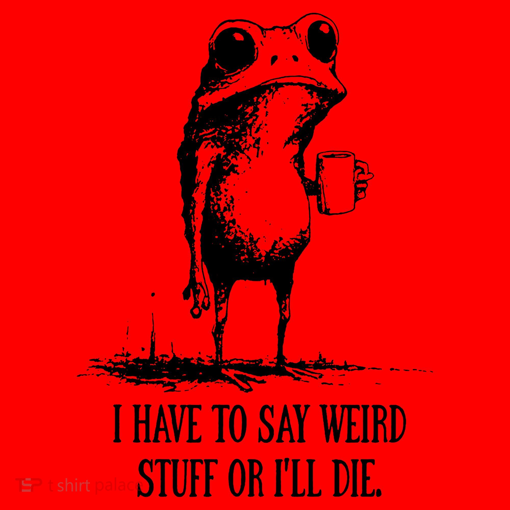I Have To Say Weird Stuff Or I'll Die Frog Meme Santa Hat