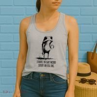 I Have To Say Weird Stuff Or I'll Die Frog Meme Women's Tank Top thumb 2