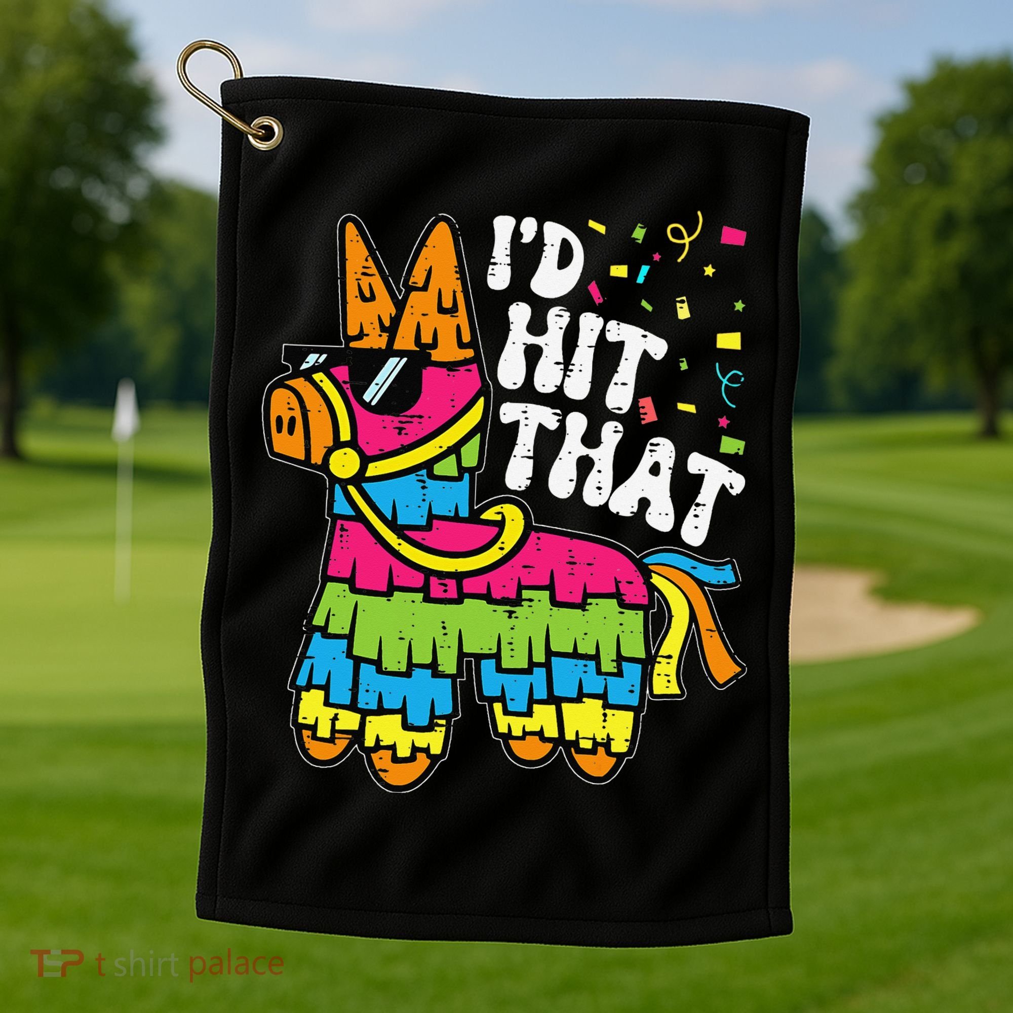 Id Hit That Pinata Cinco De Mayo Funny Fiesta 5 De Mayo Golf Towel