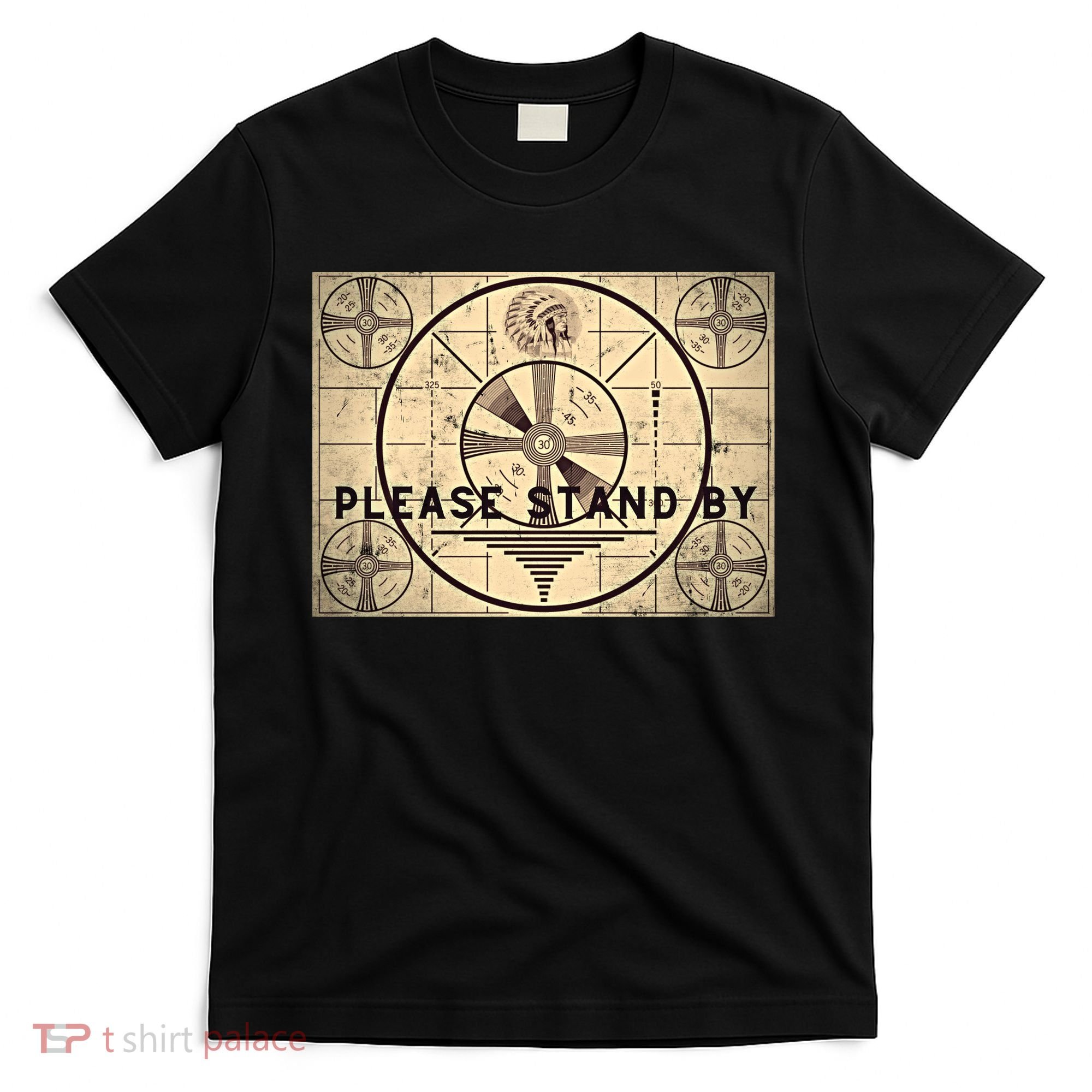 Indian Head TV Test Pattern Old Television Color Bars T-Shirt