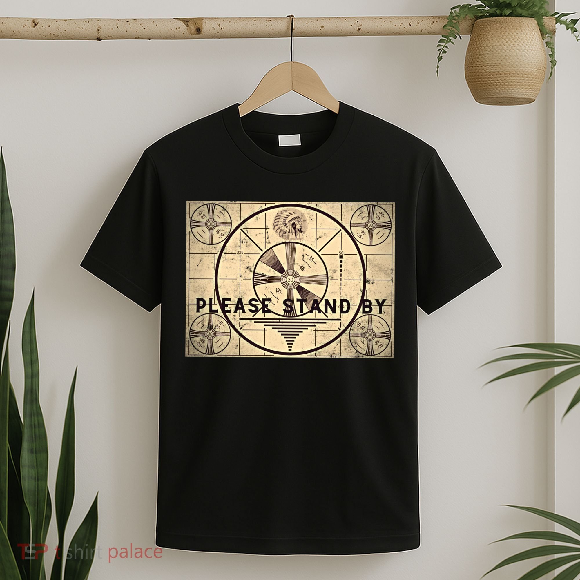 Indian Head TV Test Pattern Old Television Color Bars T-Shirt