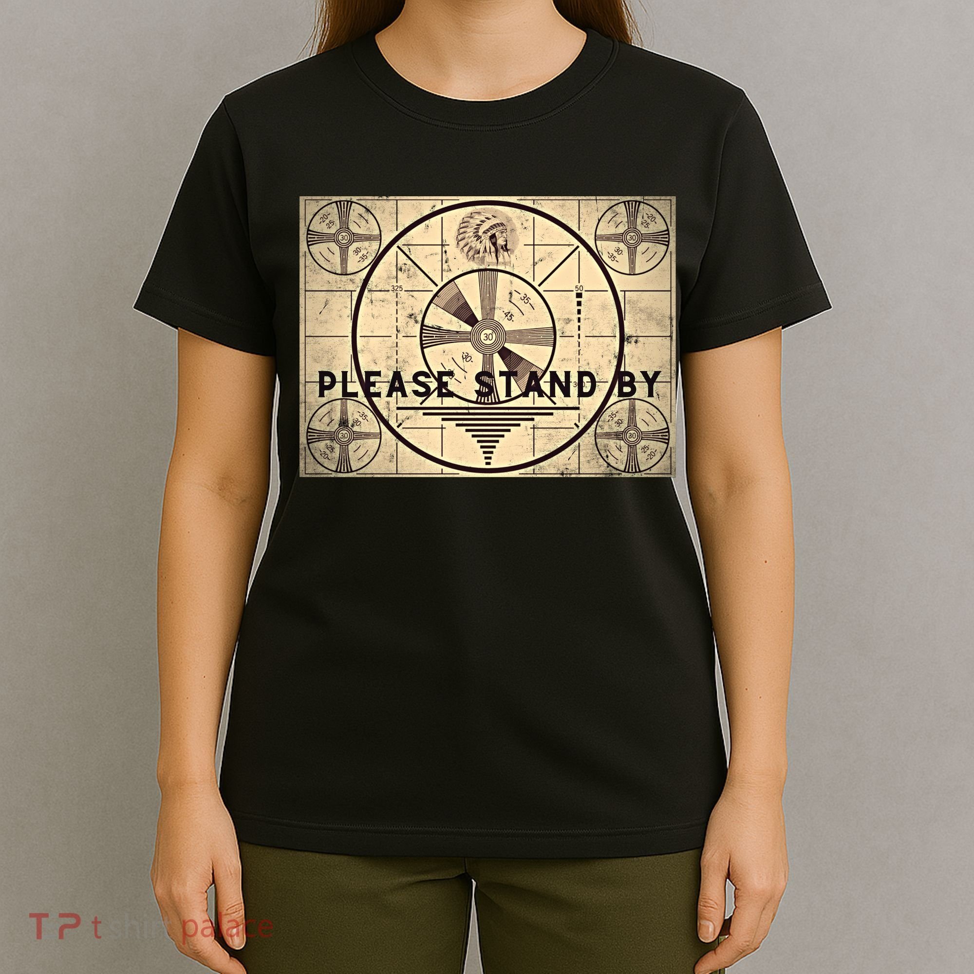 Indian Head TV Test Pattern Old Television Color Bars T-Shirt