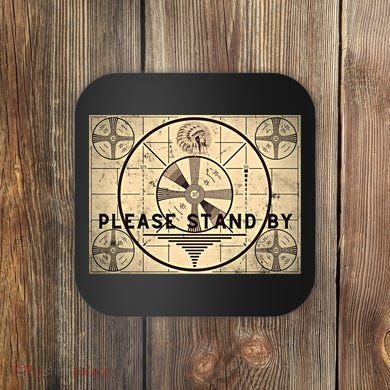 Indian Head TV Test Pattern Old Television Color Bars Coaster