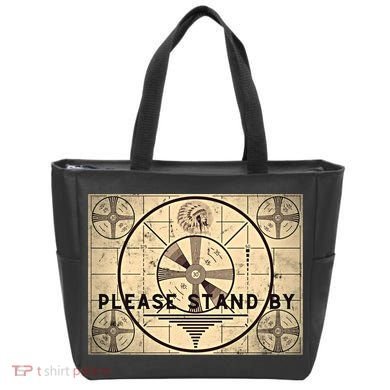 Indian Head TV Test Pattern Old Television Color Bars Tote Bag