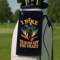 I Hike To Burn Off The Crazy Golf Towel thumb 2