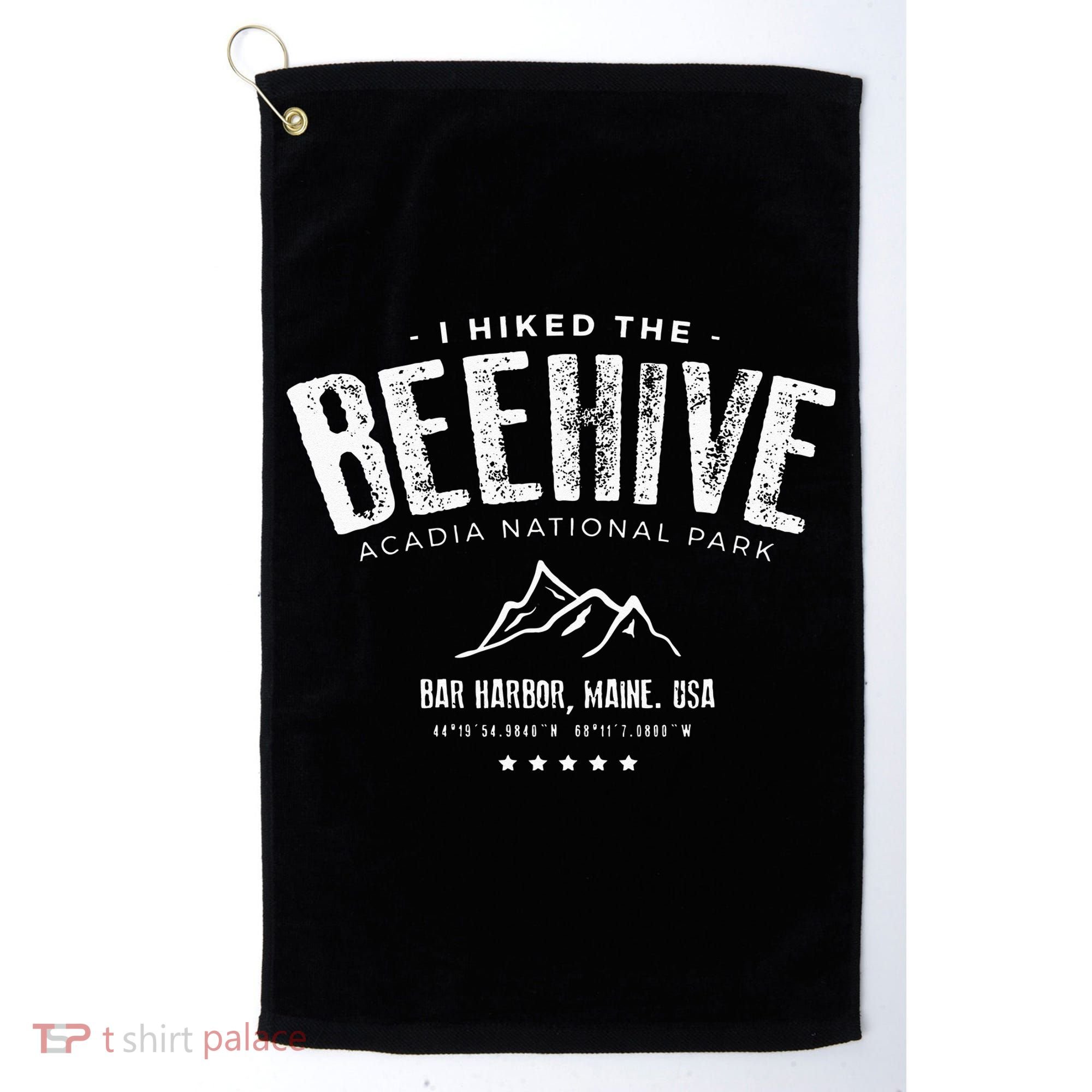 I Hiked The Beehive Trail Acadia National Park Golf Towel
