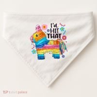 Id Hit That Funny Mexican Llama Pinata USA-Made Doggie Bandana thumb 0