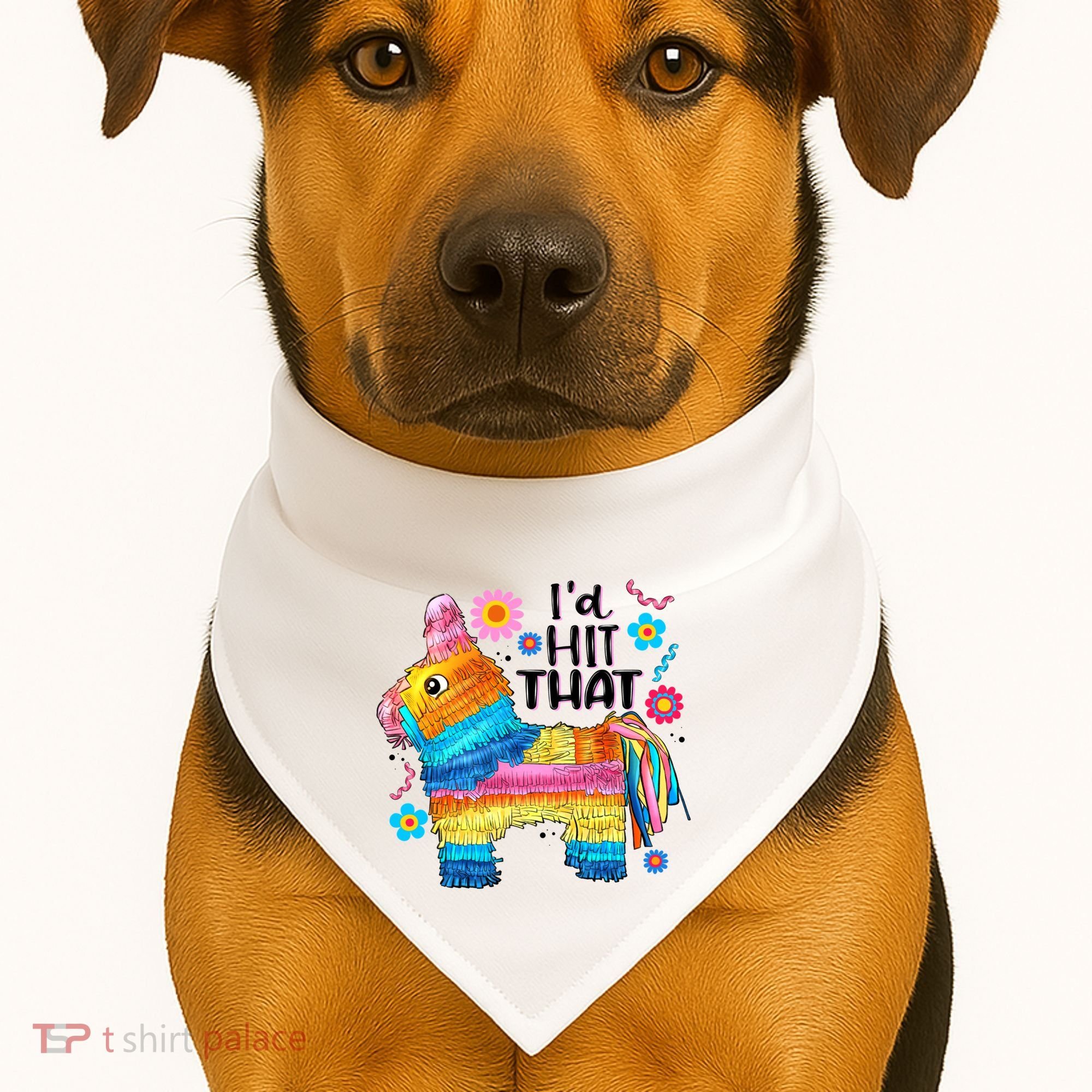 Id Hit That Funny Mexican Llama Pinata USA-Made Doggie Bandana