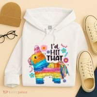 Id Hit That Funny Mexican Llama Pinata Hoodie thumb 4