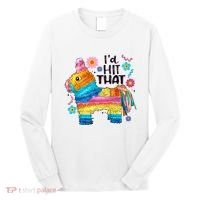 Id Hit That Funny Mexican Llama Pinata Long Sleeve Shirt thumb 0