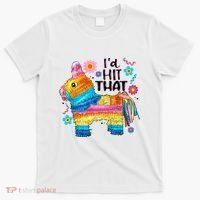 Id Hit That Funny Mexican Llama Pinata T-Shirt thumb 0