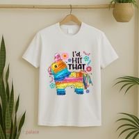 Id Hit That Funny Mexican Llama Pinata T-Shirt thumb 2