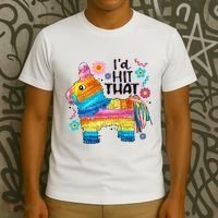 Id Hit That Funny Mexican Llama Pinata T-Shirt thumb 3