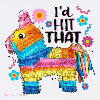 Id Hit That Funny Mexican Llama Pinata V-Neck T-Shirt