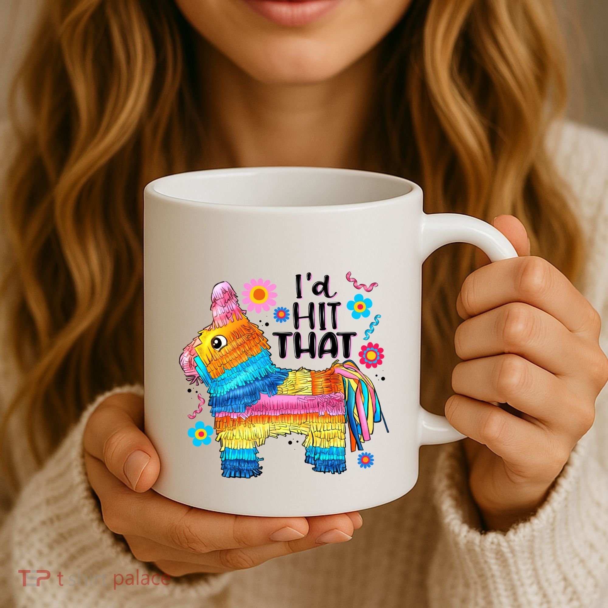 Id Hit That Funny Mexican Llama Pinata Coffee Mug