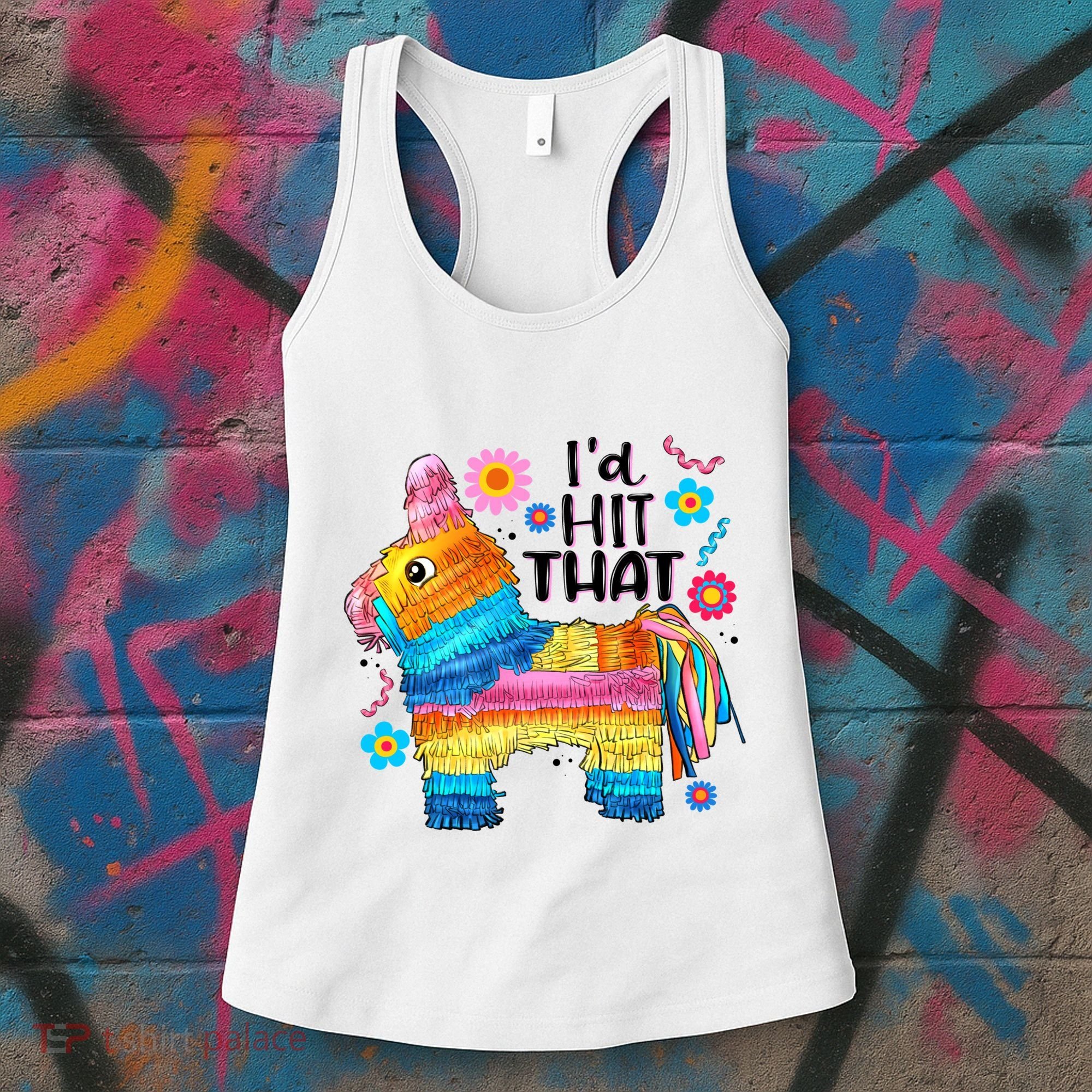Id Hit That Funny Mexican Llama Pinata Women's Tank Top