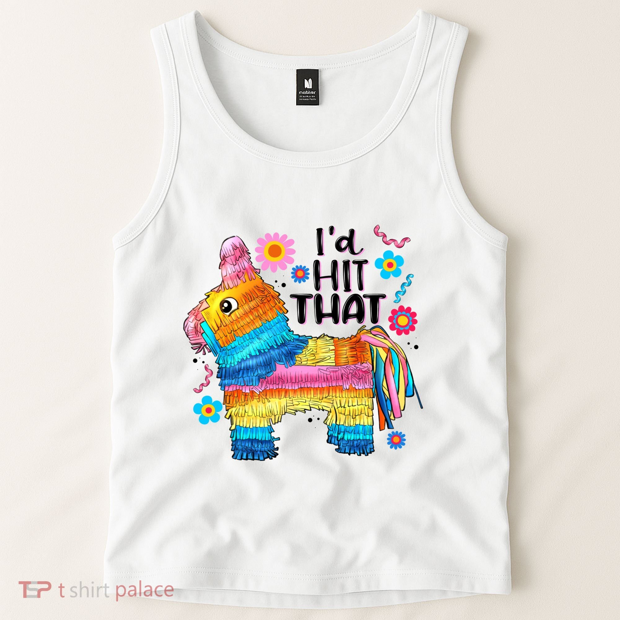 Id Hit That Funny Mexican Llama Pinata Tank Top