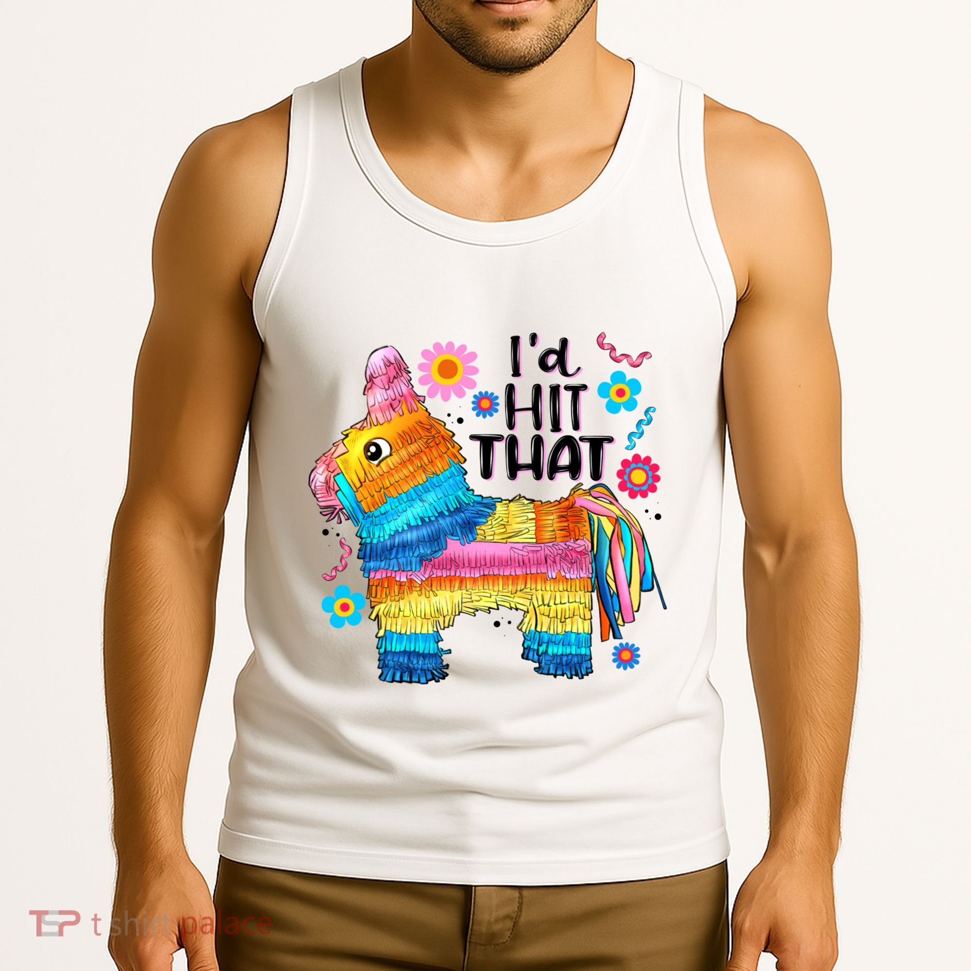 Id Hit That Funny Mexican Llama Pinata Tank Top