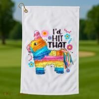 Id Hit That Funny Mexican Llama Pinata Golf Towel thumb 1