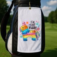 Id Hit That Funny Mexican Llama Pinata Golf Towel thumb 2