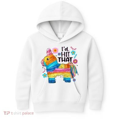 Id Hit That Funny Mexican Llama Pinata Kids Hoodie