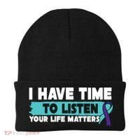 I Have Time Your Life Matters Suicide Awareness Beanie thumb 0