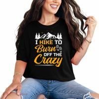 I Hike To Burn Off The Crazy Funny Hiking Comfort Colors T-Shirt thumb 0