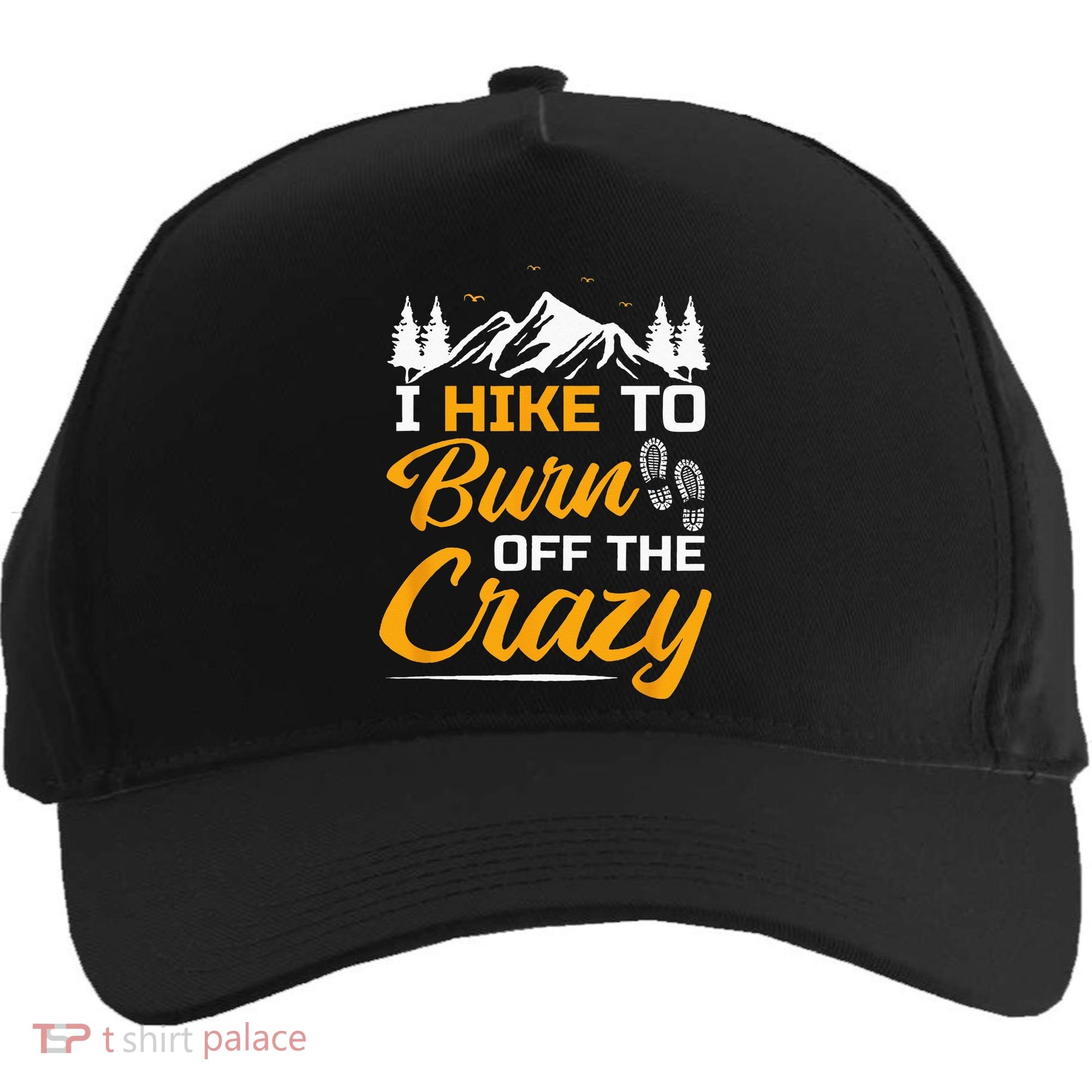 I Hike To Burn Off The Crazy Funny Hiking Five-Panel Snapback Cap