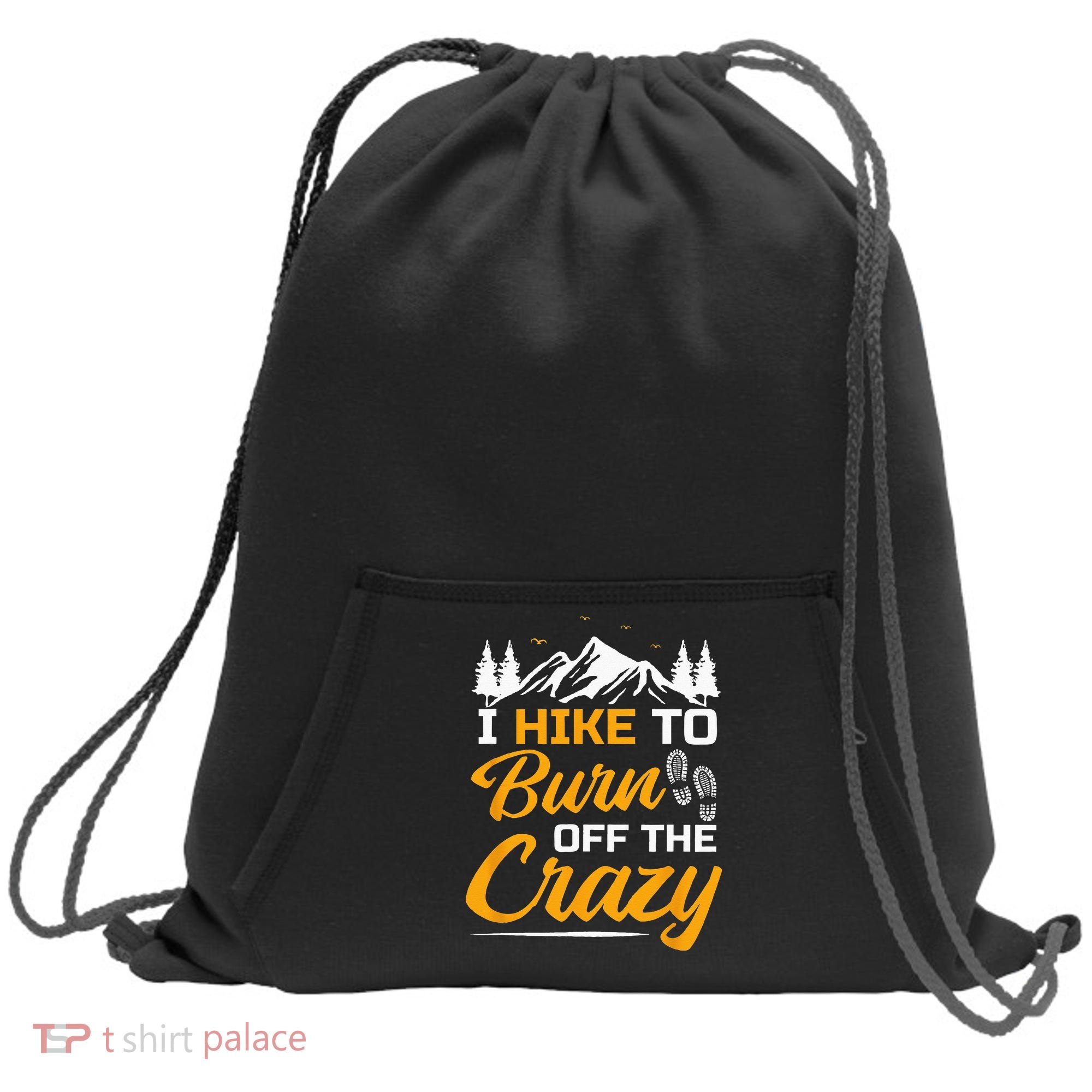 I Hike To Burn Off The Crazy Funny Hiking Sweatshirt Cinch Pack Bag
