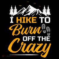 I Hike To Burn Off The Crazy Funny Hiking Women's Hoodie thumb 2