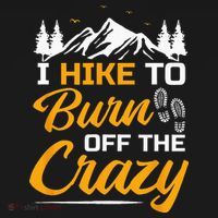 I Hike To Burn Off The Crazy Funny Hiking Tall Sweatshirt thumb 2