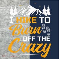 I Hike To Burn Off The Crazy Funny Hiking Kids Colorblock Raglan Jersey thumb 2